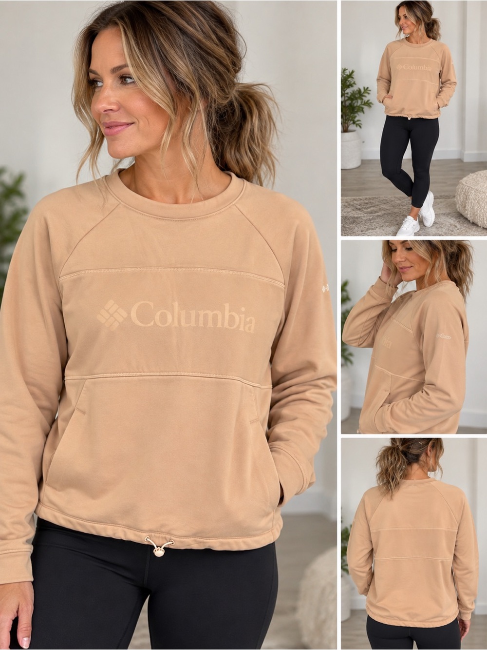 Columbia Pale Peach Women's Crewneck Pullover Sweatshirt